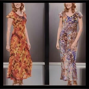 Midnight Velvet Animal Botanical Kenzie Reversible Floral Dress - No Tag - 12?